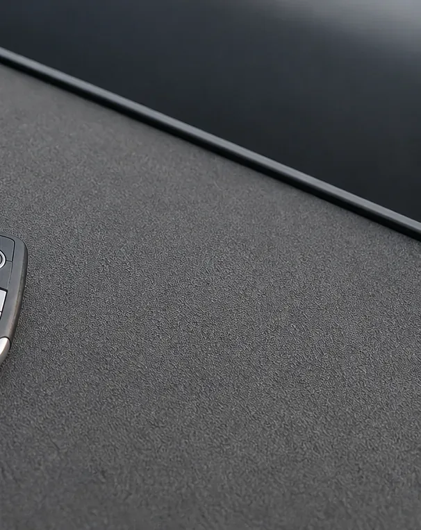Coin-cell battery being replaced inside a car remote fob casing