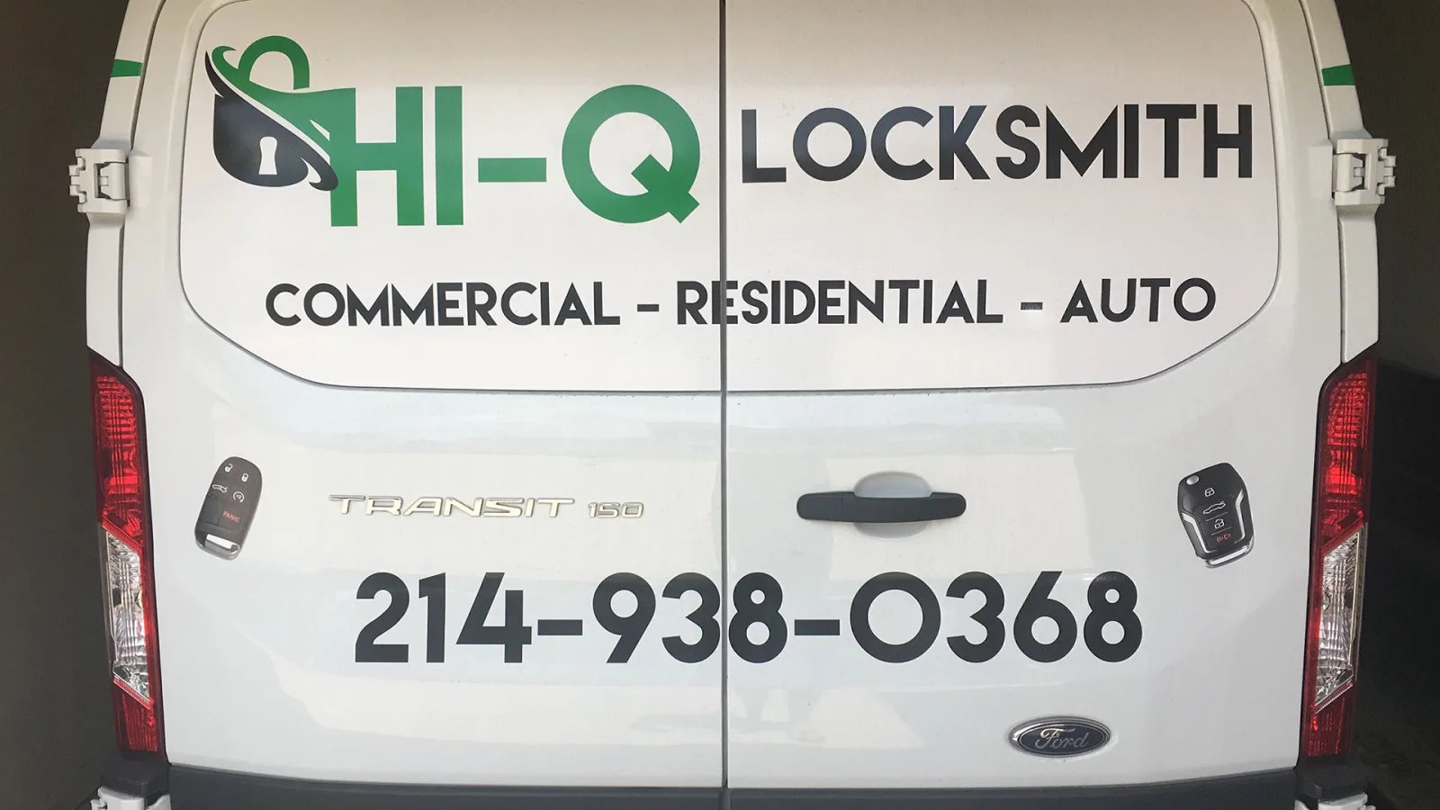 Real Hi-Q Locksmith owner and branded mobile service van